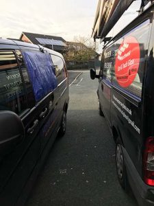 Mercedes Vito Door Glass Replacement -before
